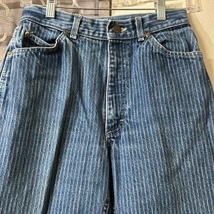 Vintage Lee pinstriped high waisted jeans